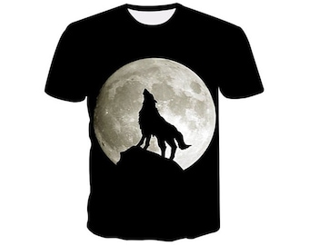 Adults and Teenagers Men's T shirt Perfect Badass Gift Creative Wolf Tshirt FREE SHIPPING! Cool Original Colorful Designed T-Shirt