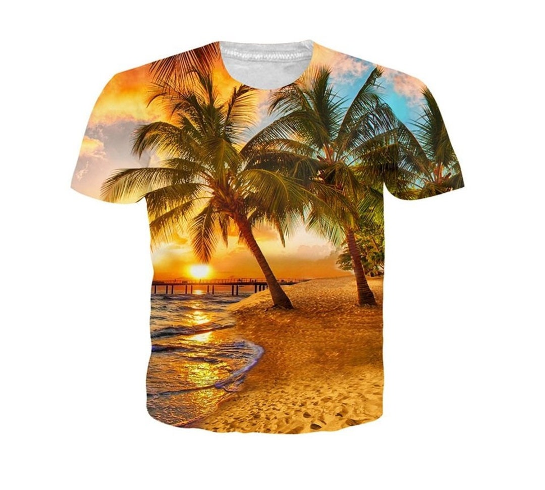 Creative Summer Unisex Tshirt Cool Original 3D Printed Beach - Etsy