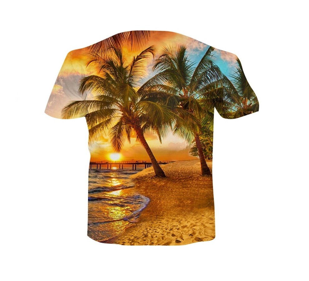 Creative Summer Unisex Tshirt Cool Original 3D Printed Beach | Etsy