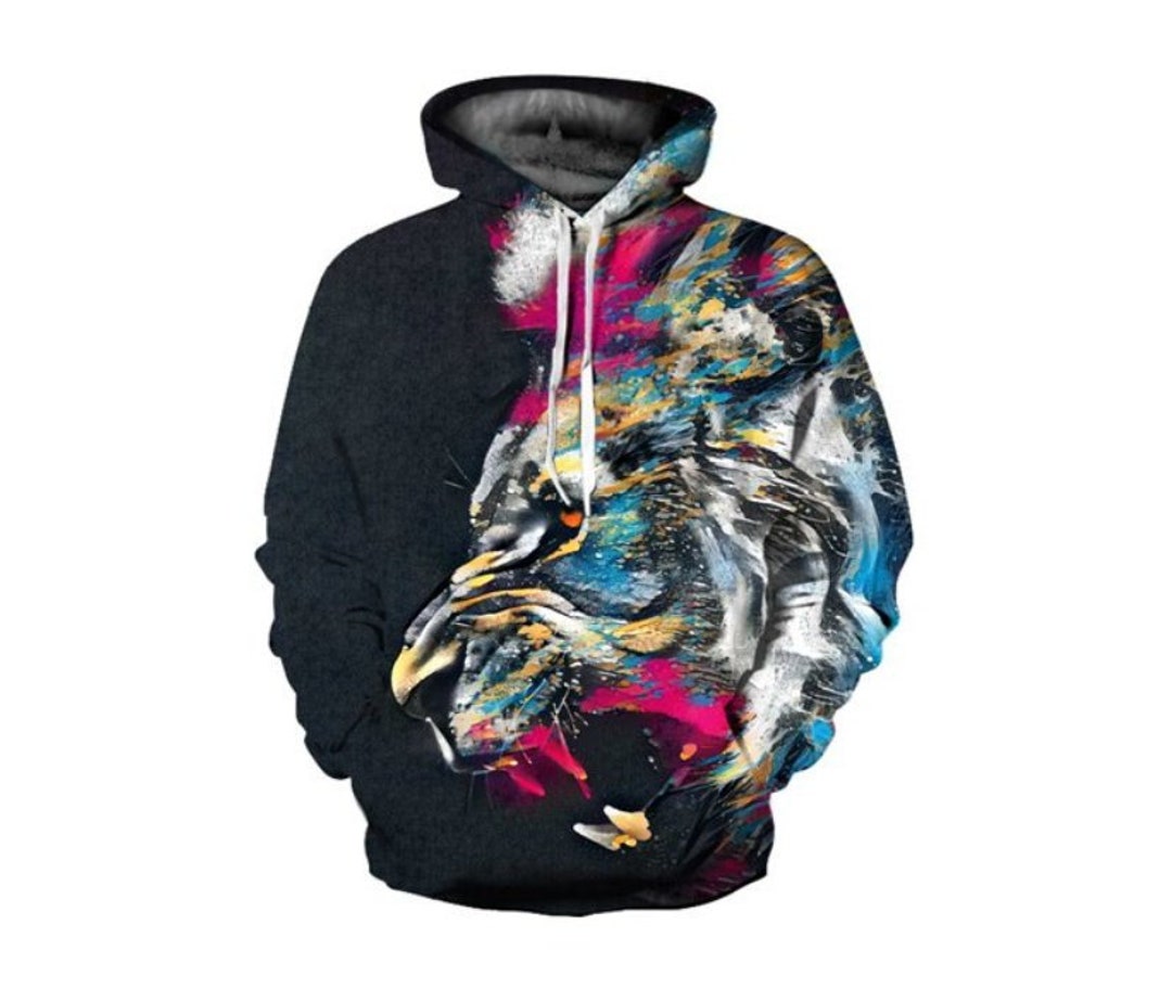 Creative Colorful Lion King Pattern All Over Print Hoodie - Etsy