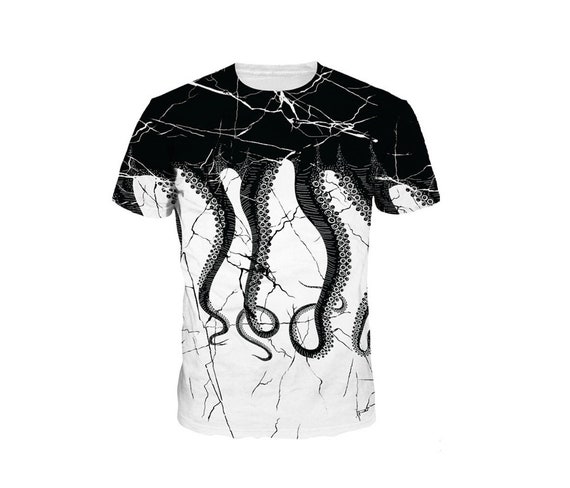 Print Tshirt Cool 3D Sea Quality 