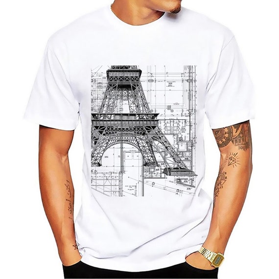 Eiffel Tower Tshirt Cool France Paris Creative Vintage - Etsy