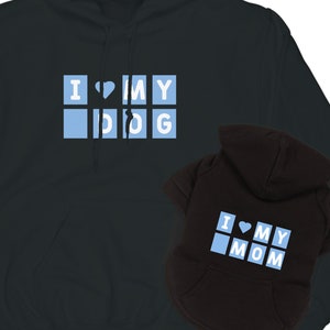 Matching Dog and Owner Hoodies | Dog Mom Sweatshirt | Blue Clothing for Dogs | Hoodie set | Dog Hoodie | Gift for Dog Lovers