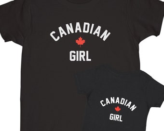 Matching Dog and Owner T-Shirts | Canadian Girl & Boy | Dog Mom T-Shirt | Clothing for Dogs