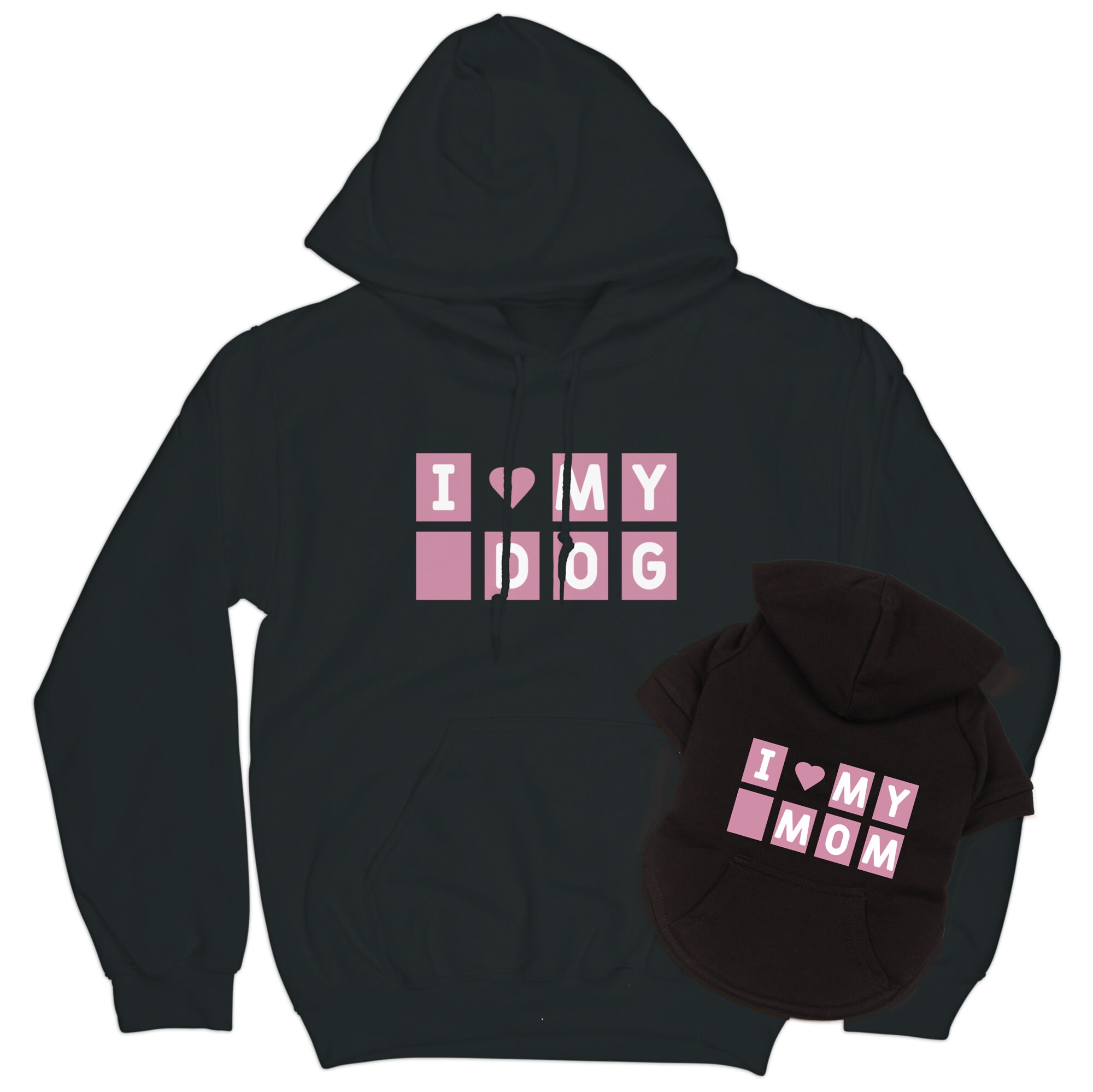 Matching Dog and Owner Hoodies Dog Mom Sweatshirt I Love Etsy Canada