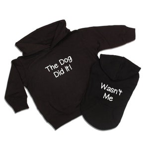 Matching Dog and Kids Clothes || Toddler Age 1-3 Years Old || Dog and Child Hoodies || Funny Matching Set || Unique Dog Family Gift