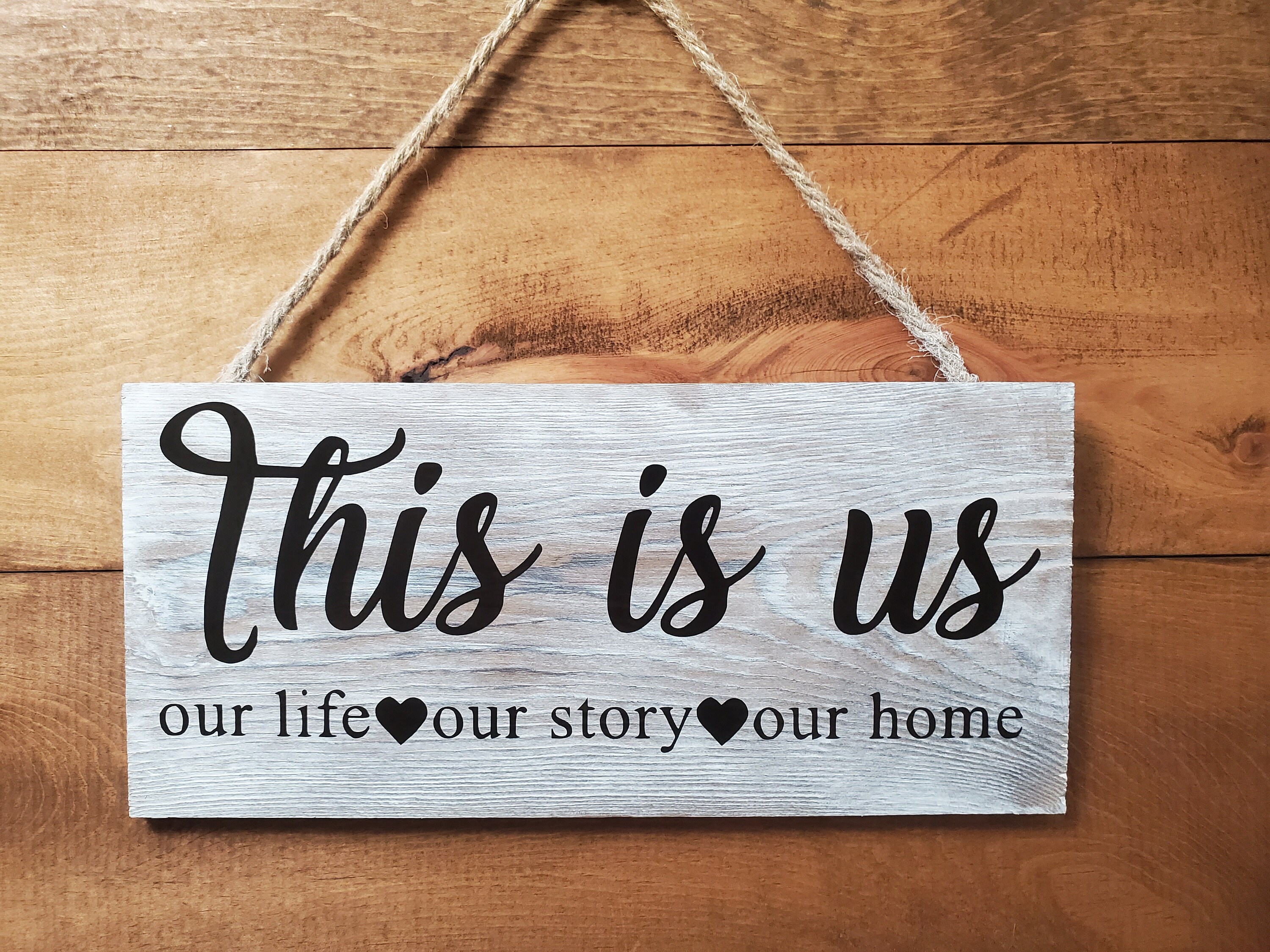 Home Decor This is Us Rustic Wood Sign Rustic White This Etsy UK