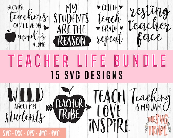 Download Teacher Svg Bundle Teacher Quotes Svg Teacher Appreciation Etsy