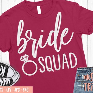 Mariée Squad svg, mariée Svg, svg, fichier de coupe de mariée, mariée parti svg, Svg de l’équipe de mariée, de mariage Bachelorette Svg, EPS, DXF, SVG Designs