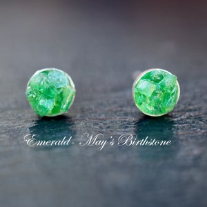 Raw Emerald Earrings