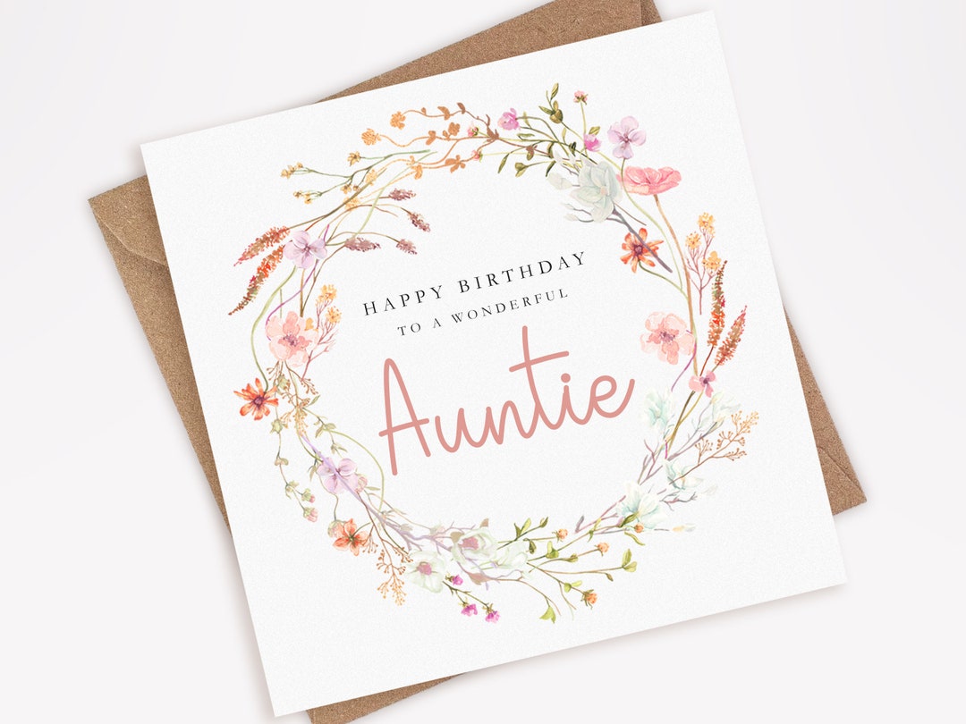 Birthday Card for Auntie, Happy Birthday to My Auntie, Special Auntie ...