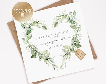 Personalised Engagement Card Congratulations on Your Engagement