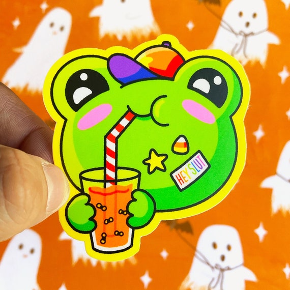 Hey Sl*t Frog Vinyl Sticker