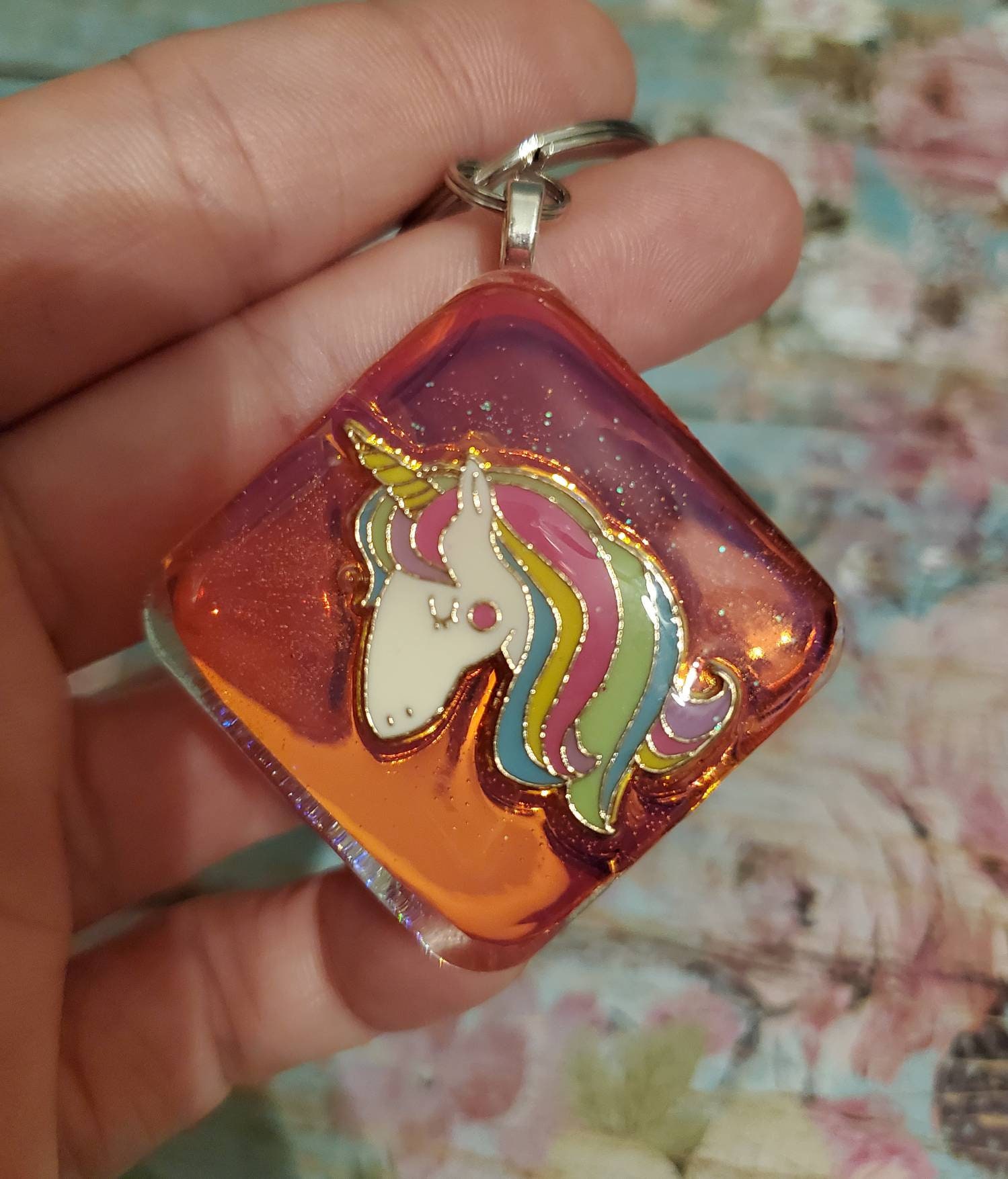 Unicorn Keychain Etsy