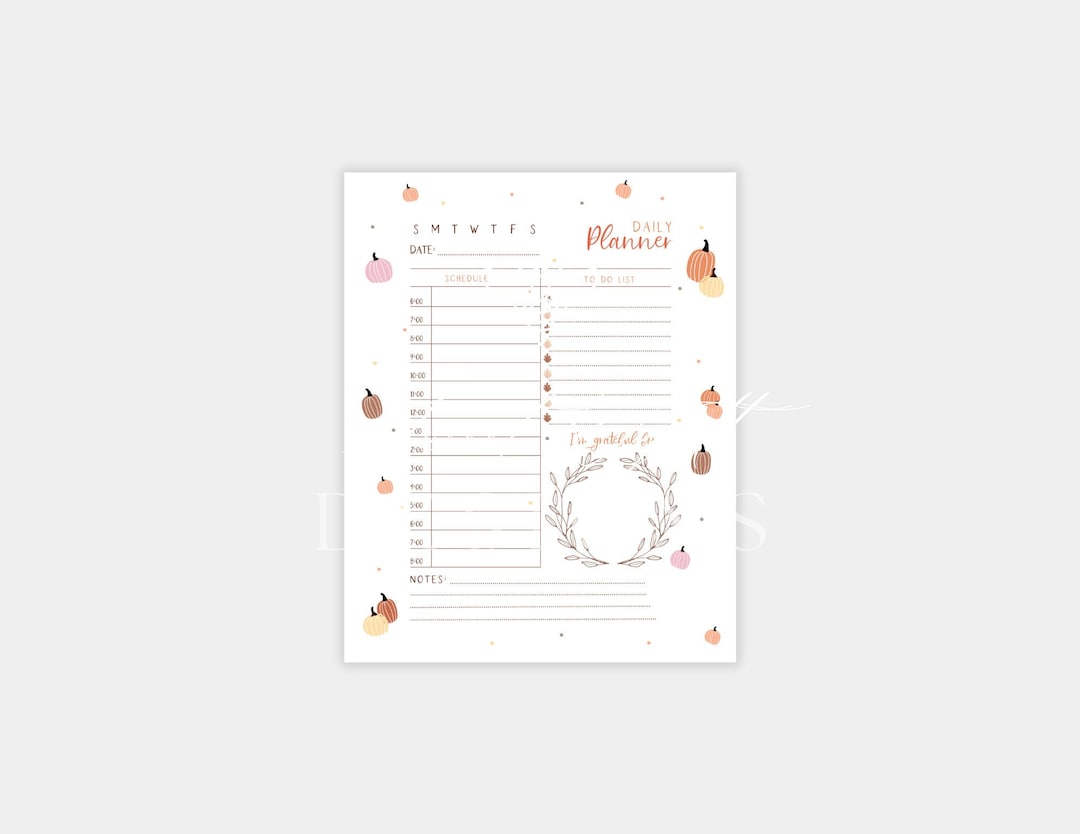 Fall Daily Planner | Printable Daily Planner | Fall Planners | Teacher ...