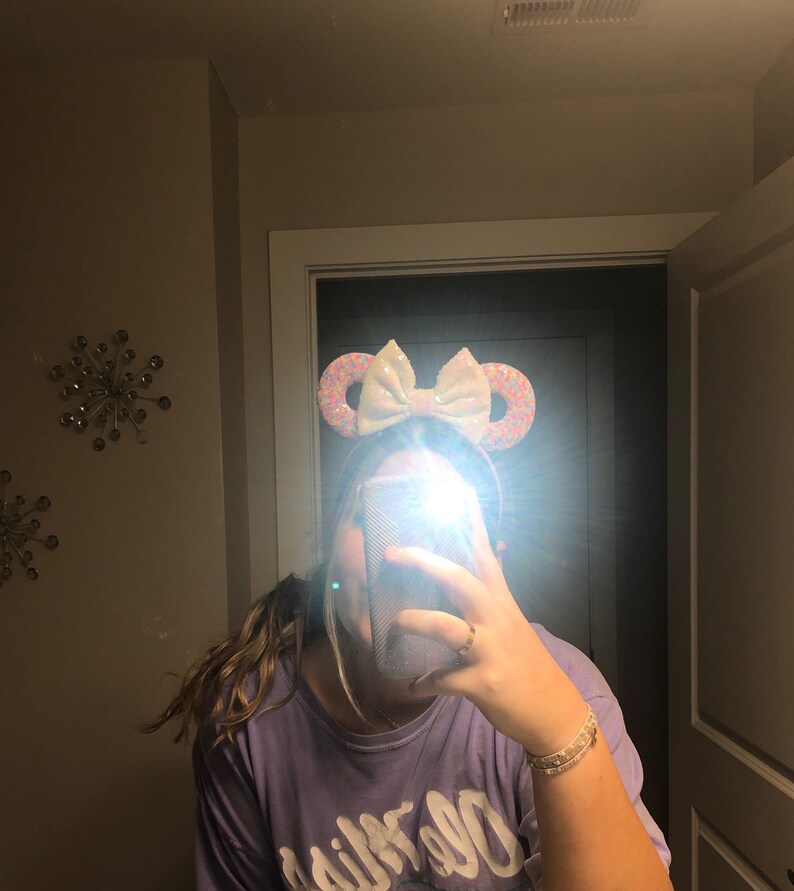 Donut Glitter Disney Ears Pink