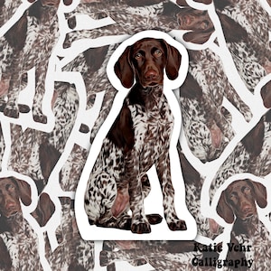 GSP Sticker, German Shorthaired Pointer, Dog Mom, Dog Sticker, GSP, Dog, Rescue Dog