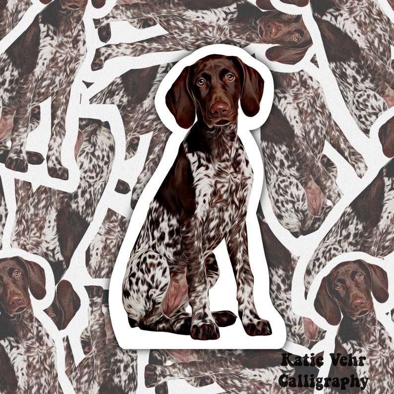 GSP Sticker, German Shorthaired Pointer, Dog Mom, Dog Sticker, GSP, Dog, Rescue Dog image 1