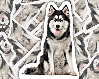 Husky Sticker, Husky Dog, Malamute, GSD, GSP, Doodle, Laptop Sticker, Sticker, Water Bottle Sticker, Hydroflask Sticker