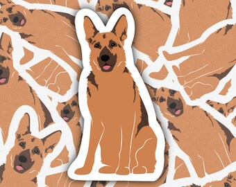 German Shepherd Dog, GSD, Dog Mom, Dog Sticker, Sticker, Laptop Sticker, VSCO, Aesthetic Sticker, Minimalist
