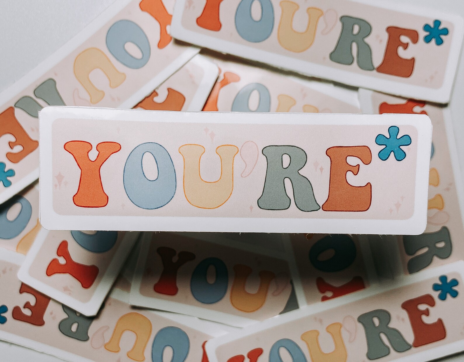 You're Sticker // Grammar Sticker // Retro Sticker Etsy