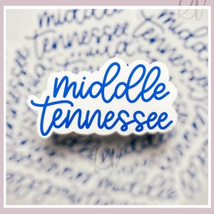 Tennessee Sticker, Middle Tennessee, Murfreesboro, Laptop Sticker, VSCO Sticker, 615, Nashville Sticker