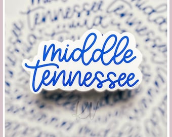 Tennessee Sticker, Middle Tennessee, Murfreesboro, Laptop Sticker, VSCO Sticker, 615, Nashville Sticker