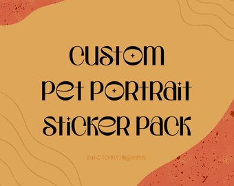 Custom Pet Sticker, Pet Portrait, Pet Portrait Sticker, Dog Sticker, Cat Sticker, Custom Stickers, Laptop Sticker, Water Bottle Sticker, Dog