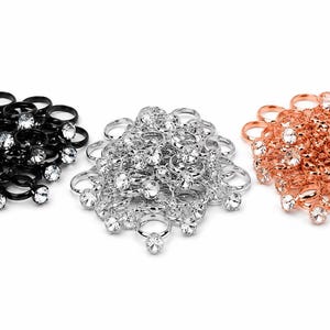 Put A Ring On It Rings Only 36 Faux Diamond Rings Rose Gold Silver or Black Bridal Shower Party Game