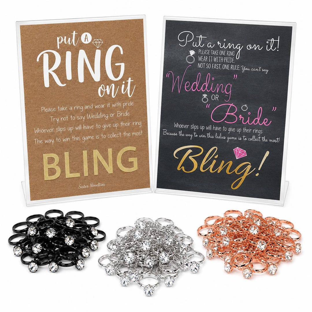 Put A Ring on It Bridal Shower Game Bachelorette Party Game Faux ...
