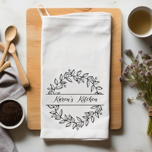 Personalized Kitchen Towel, Custom Towel, Gift for Woman, Kitchen Decor, Personalized Gift, Thoughtful Present