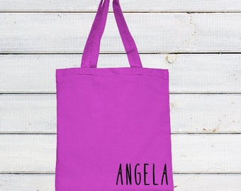 Personalized Name Tote Bag, Wedding Day Tote Bag, Bachelorette Tote, Bride Bag, Bridal Tote, Bridesmaid Gift Bag, Cotton Canvas Tote Bag