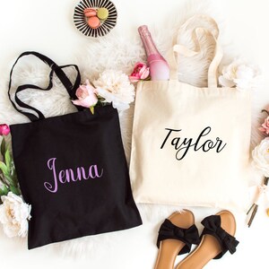 Brautjungfer Vorschlag Tasche, personalisierte Tragetaschen für Brautjungfer Geschenktasche, Brautjungfer Einkaufstasche, Blumenmädchen Geschenk, Junggesellinnenabschied Geschenktaschen