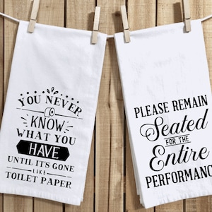 Funny Guest Bathroom Hand Towel Set, Kids Bathroom Hand Towel Set, Guest Towel, Guest Bathroom, Housewarming Gift, Funny Bathroom Decor