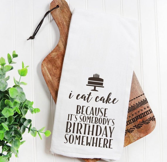 I Eat Cake Funny Tea Towel Housewarming Gift For Women Ireland I Eat Cake Funny Tea Towel Housewarming, Housewarming Gift For Girl