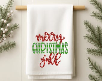 Frohe Weihnachten, Küchentuch, Geschirrtuch für Weihnachten, Mehlsack, Bauernhaus, Weihnachten, Bauernhaus Dekor, Geschirrtuch