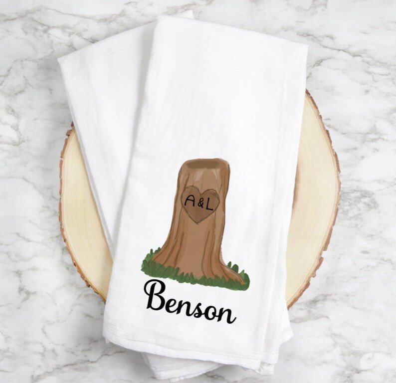 Custom Newlywed Kitchen Towelpersonalized Newlywed Gift Etsy