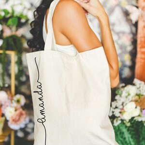 Personalized Bridesmaid Tote, Name Bridesmaid Bag, Personalized Tote, Personalized Name Tote, Wedding Day Tote, Bridal Tote, Bride Bag
