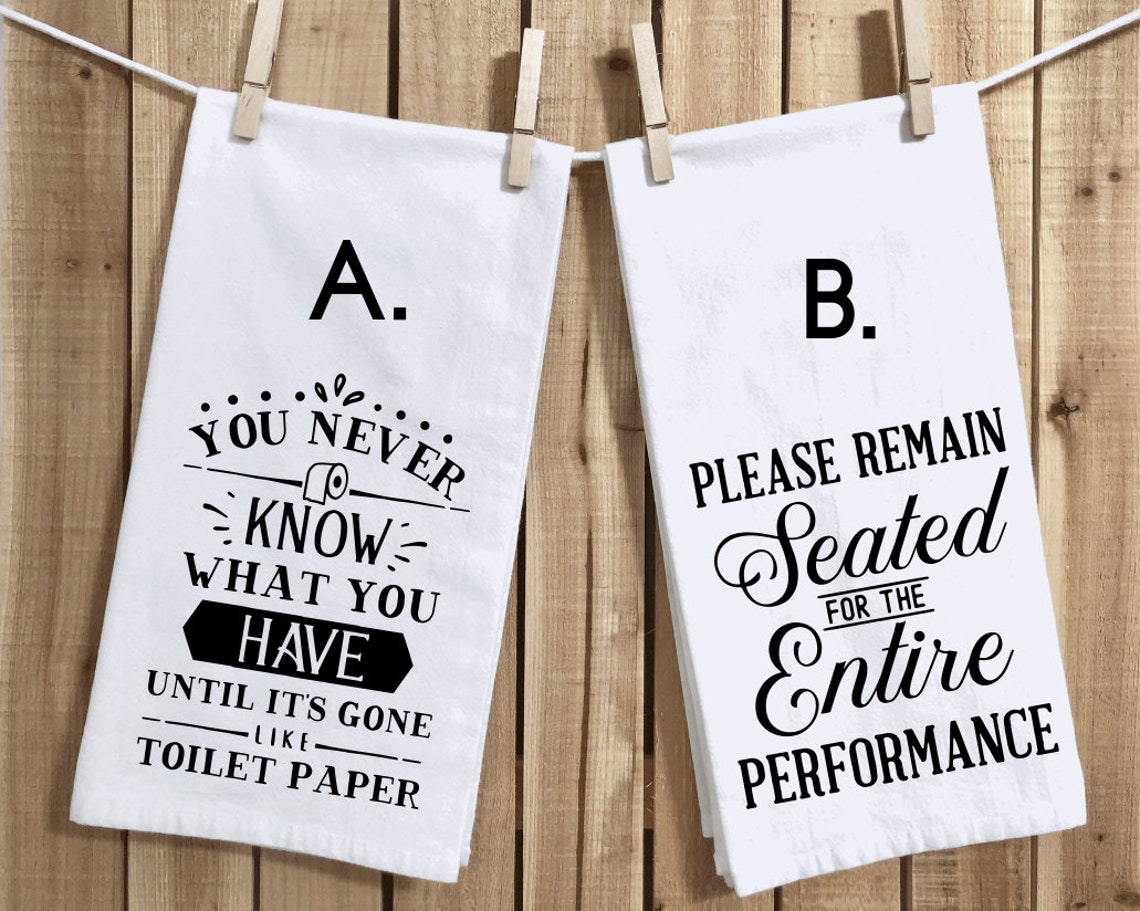 Funny Guest Bathroom Hand Towel Set Kids Bathroom Hand Towel Etsy