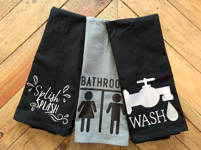 His and Hers Modern Farmhouse Bathroom Hand towel Etsy