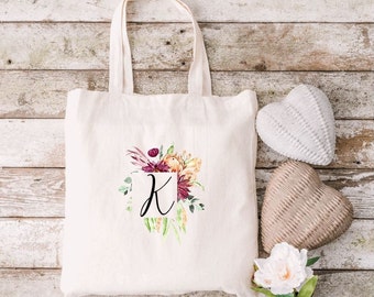 Personalized Floral Bridesmaid Bags, Bridesmaid Tote Bags, Bridesmaid Bag, Wedding Tote Bags, Bridal Party Gifts, Bride Wedding Gift