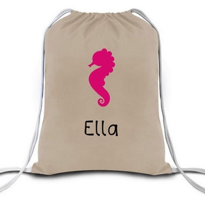 Personalisierte Kordelzug Strandtasche, Strandtasche für Kinder, Kinderrucksack, personalisierte Badetasche, Pooltasche, Sporttasche, Canvas Strandtasche