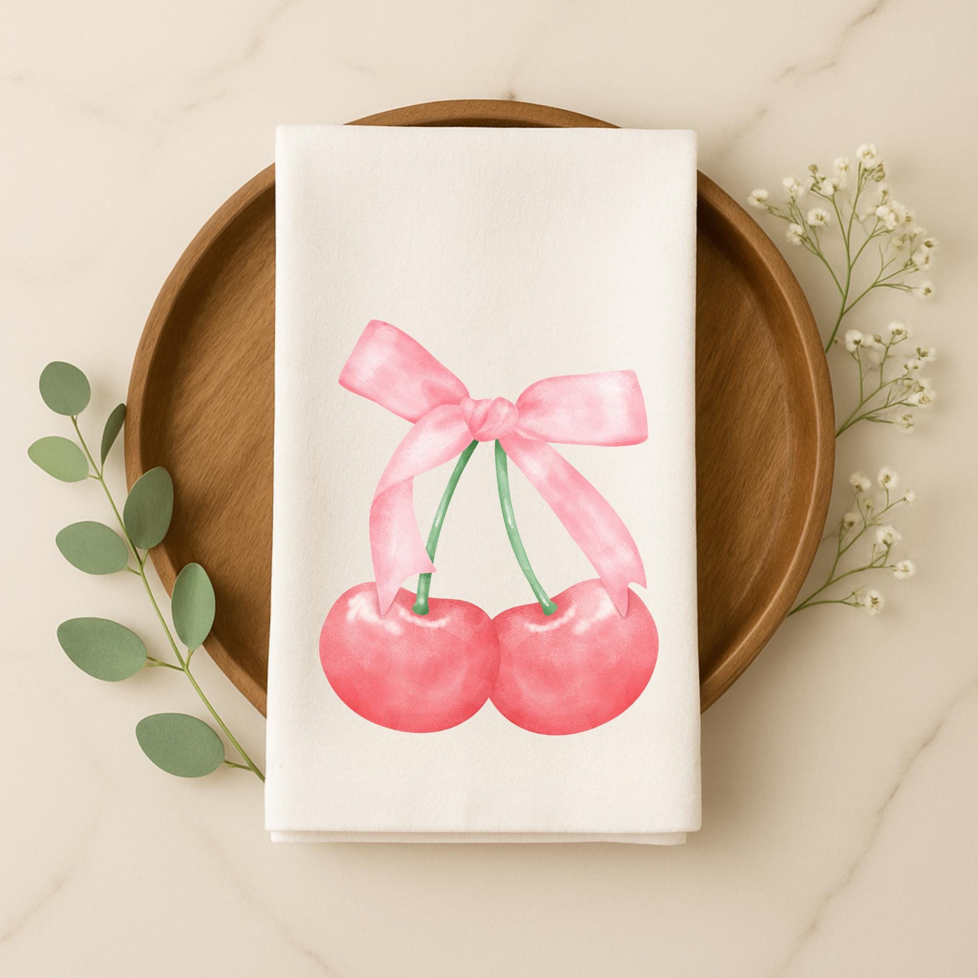 Coquette - Asciugamani da cucina con fiocco rosa, alla moda
