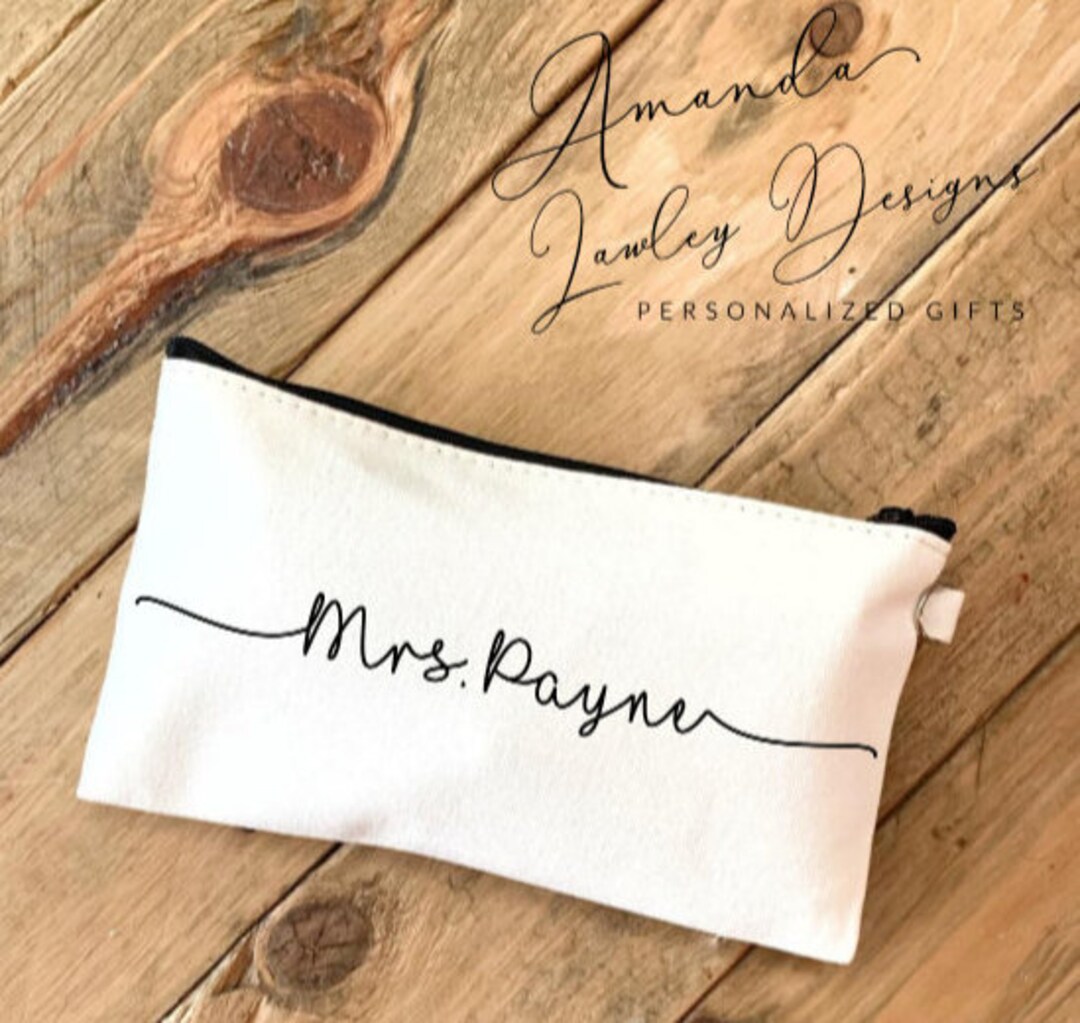 Bride Makeup Bag, Bridal Gift, Custom Wedding Gift, Bride Makeup Bag