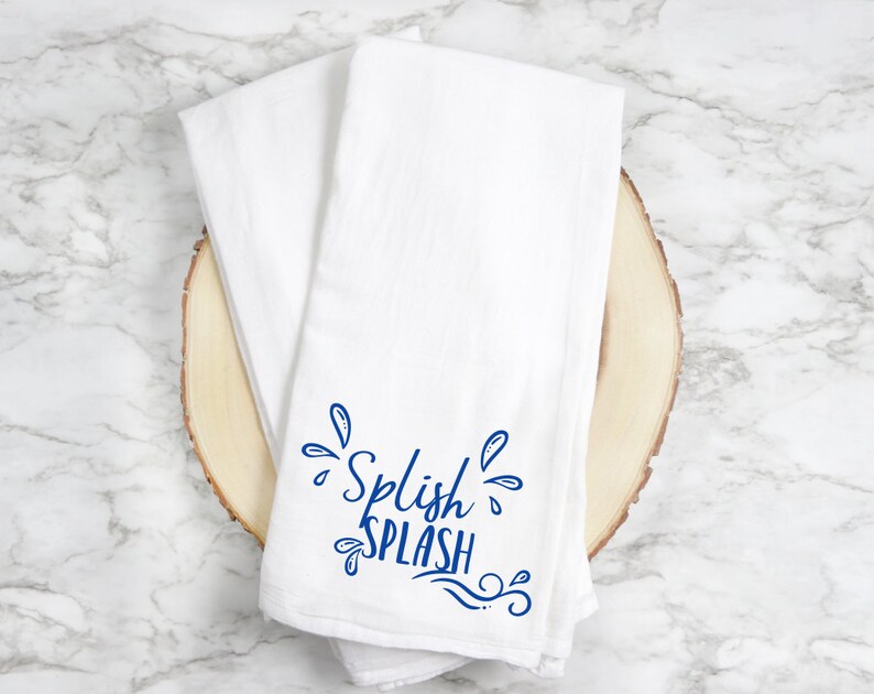 Splish Splash Guest Bathroom Hand Towel Funny Guest Towel Etsy