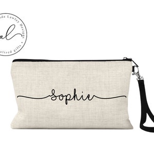 Bolsa de maquillaje personalizada, propuesta de dama de honor, regalo de dama de honor, bolsa de maquillaje personalizada, regalos para ella, bolsa de maquillaje con nombre, bolsa de cosméticos
