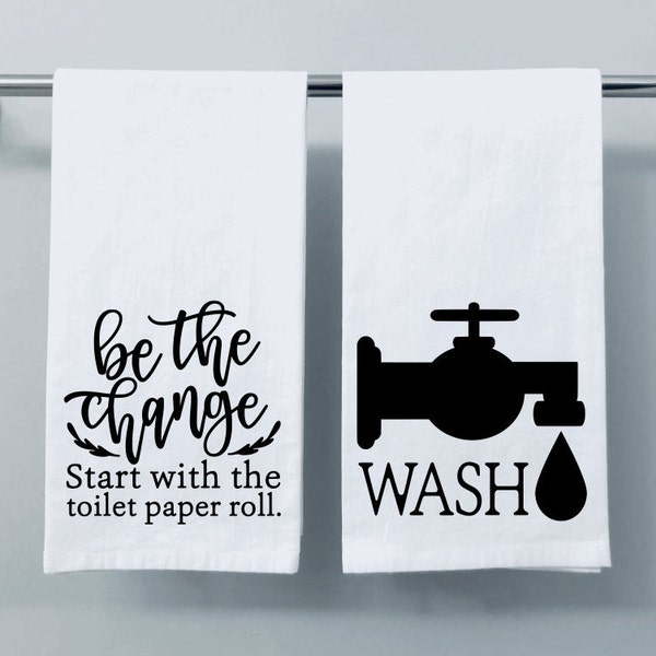 Funny Bathroom Hand Towel Set, Wash Your Hands, Bathroom Hand Towel, Guest Towel, Guest Bathroom, Housewarming Gift, Funny Bathroom