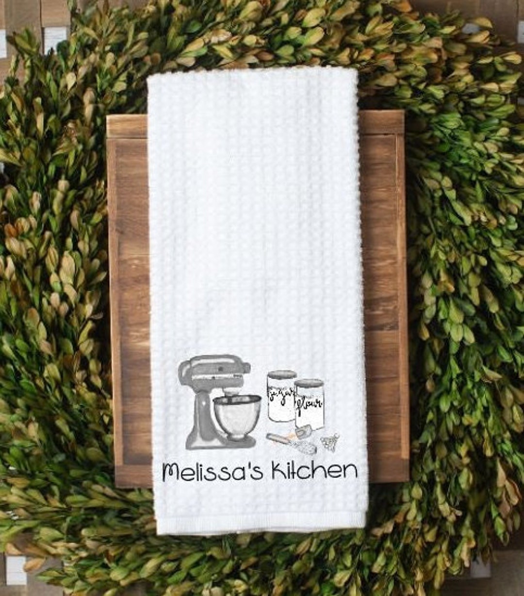 Personalized Tea Towel, Name Kitchen Towel, Custom Tea Towel