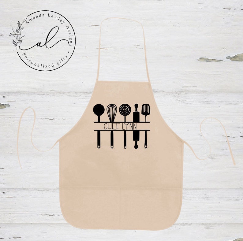 Personalized Chef Apron With Name Chef Aprons Personalized Etsy