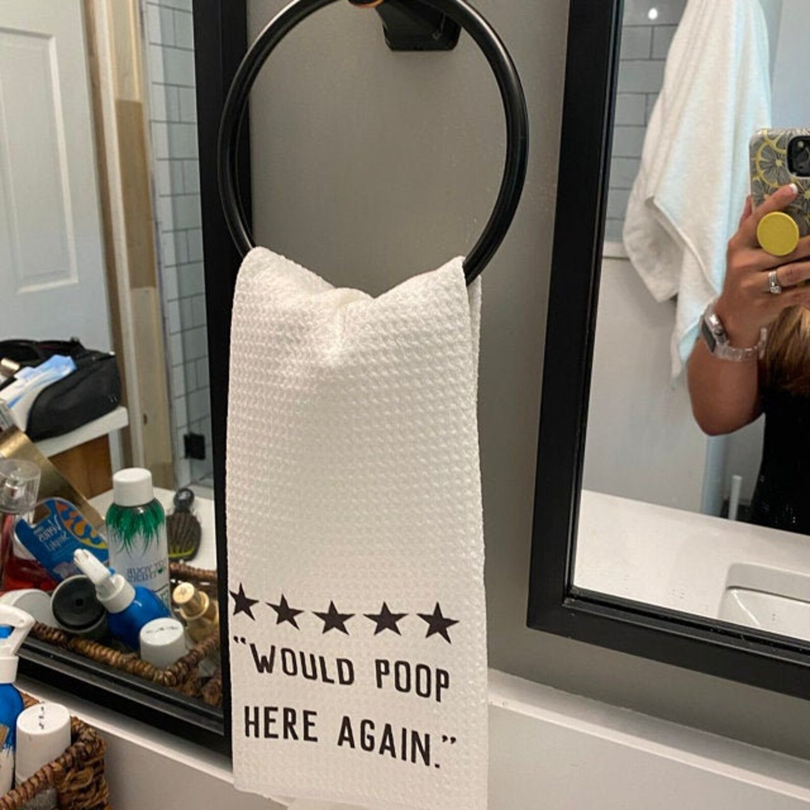 Funny Guest Bathroom Hand Towel Funny Half Bath Hand Towel Etsy